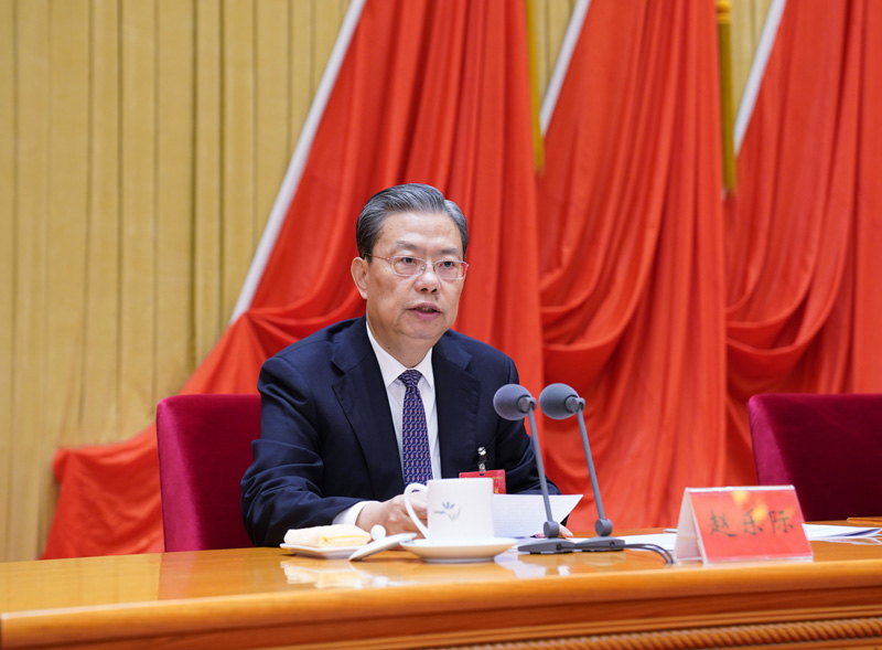 1月22日，，，，，，中国共产党第十九届中央纪律检查委员会第五次全体会议在北京开幕。。。。。。。中共中央政治局常委、中央纪律检查委员会书记赵乐际代表中央纪律检查委员会常务委员会作题为《推动新时代纪检监察工作高质量发展，，，，，，以优异成绩庆祝中国共产党成立100周年》的工作报告。。。。。。。新华社记者 张领 摄